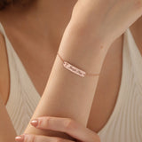 Name Bracelet, Plated Name Plate Bracelet,Custom Bar Bracelet