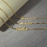 Name Bracelet Jewelry for Women Pendant Box Chain Stainless Steel Bangle