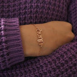 Name Bracelet Nameplate Pendant Bracelet Stainless Steel Women