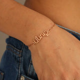 Name Bracelet Nameplate Pendant Bracelet Stainless Steel Women