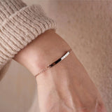 Adjustable Stainless Steel Nameplate Bracelet