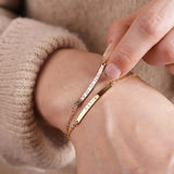 Adjustable Stainless Steel Nameplate Bracelet