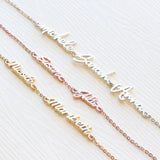 Name Bracelet Personalized 3 Names Bracelet Chain Name Jewelry