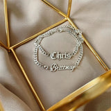 Name Bracelet Personalized Cuban Chain Stainless Steel Couple Bracelet