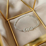 Name Bracelet Personalized Cuban Chain Stainless Steel Couple Bracelet