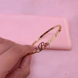 Name Bracelet Personalized Nameplate Cuff Bangle