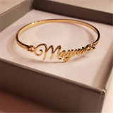 Name Bracelet Personalized Nameplate Cuff Bangle
