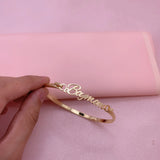 Name Bracelet Personalized Nameplate Cuff Bangle