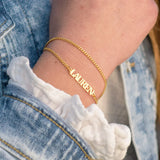 Personalized Name Bracelet Stainless Steel Cuban Chain for Women