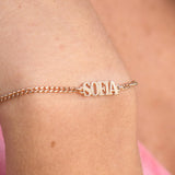 Personalized Name Bracelet Stainless Steel Cuban Chain for Women