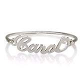 Personalized Name Bracelet Cuff Bangle Stainless Steel Women Jewelry