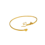 Personalized Name Bracelet Cuff Bangle Stainless Steel Women Jewelry