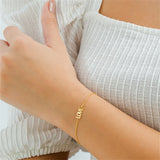 Name Bracelet Personalized Love Stainless Steel Couple Charm Valentines Gift