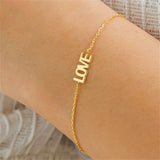 Name Bracelet Personalized Love Stainless Steel Couple Charm Valentines Gift