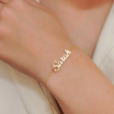 Name Bracelet Personalized Stainless Steel Birthday Christmas Gift for Mom