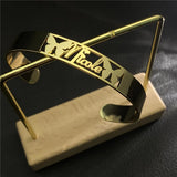 Personalized Name Bracelet with Heart Butterfly Cuff Bangles
