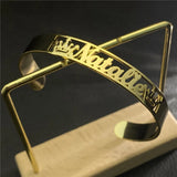 Personalized Name Bracelet with Heart Butterfly Cuff Bangles