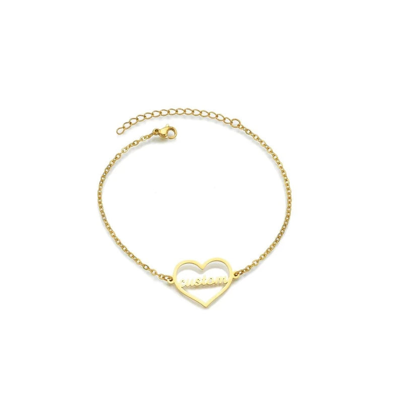 Custom Name Bracelet Stainless Steel Chain for Girls