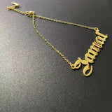 Personalized Name Bracelet for Her - Custom Script Initial Bangle Jewelry