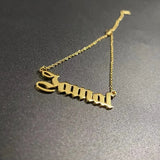 Personalized Name Bracelet for Her - Custom Script Initial Bangle Jewelry