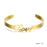 Personalized Stainless Steel Nameplate Bracelet Family Jewelry