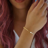 Custom Name Bracelet with Heart Pendant