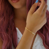 Custom Name Bracelet with Heart Pendant