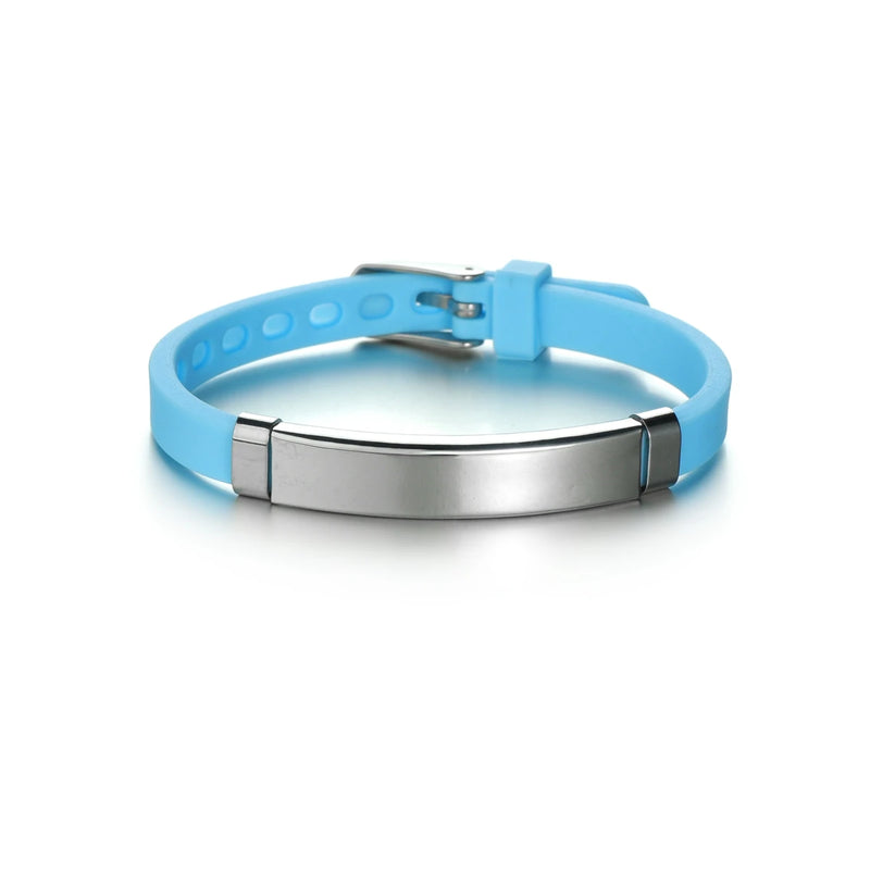 Rudder Kids Baby Name Bracelet Soft Silicone Adjustable Bangle