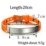 Rudder Kids Baby Name Bracelet Soft Silicone Adjustable Bangle
