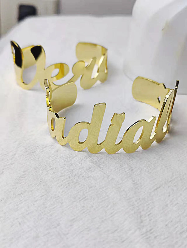 Personalized Stainless Steel Name Bracelet, Girlfriend Gift