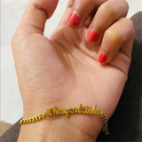 Personalized Stainless Steel Name Bracelet Cuban Chain