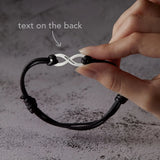Stainless Steel Name Bracelet with Infinite Symbol Engraved Letters