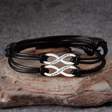 Stainless Steel Name Bracelet with Infinite Symbol Engraved Letters