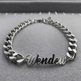 Personalized Name Bracelet Cuban Chain Nameplate Jewelry