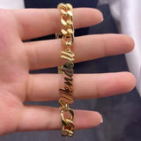 Personalized Name Bracelet Cuban Chain Nameplate Jewelry