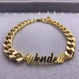 Personalized Name Bracelet Cuban Chain Nameplate Jewelry