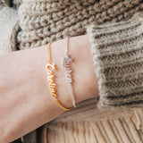 Name Bracelet Stainless Steel Layering Personalized Gift For Women