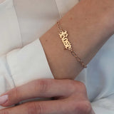 Personalized Stainless Steel Nameplate Pendant Name Bracelet