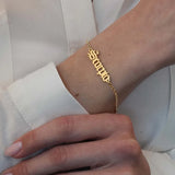 Personalized Stainless Steel Nameplate Pendant Name Bracelet