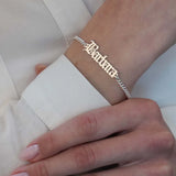 Personalized Stainless Steel Nameplate Pendant Name Bracelet