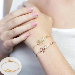 Personalized Name Bracelet Stainless Steel Pendant Necklace