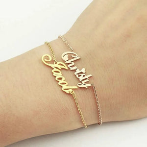 Personalized Name Bracelet Stainless Steel Pendant Necklace