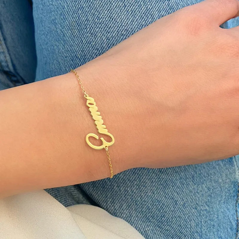 Personalized Name Bracelet Stainless Steel O-chain Jewelry For Lady