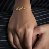 Stainless Steel Name Bracelet for Women Christmas