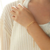 Personalized Name Bracelet Stainless Steel Paper Clip Chain for Women