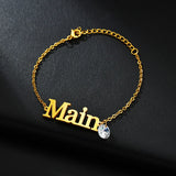 Personalized Name Bracelet Stainless Steel Customize Cuff Bangle