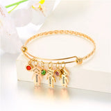 Personalized Name Bracelet with Birthstone for Mom