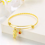 Personalized Name Bracelet with Birthstone for Mom