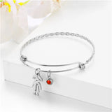 Personalized Name Bracelet with Birthstone for Mom