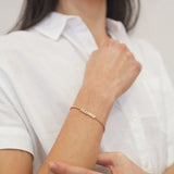 Name Bracelet With Bold Cuban Chain - Block Name Bracelet
